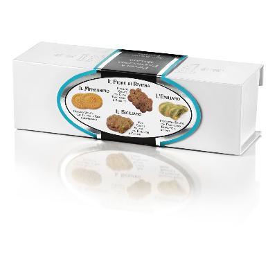 COFFRET LONG AVEC PATISSERIE SALEE 120 GR