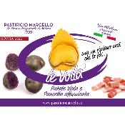 TORTELLONI POMME DE TERRE VIOLETTE ET PANCETTA